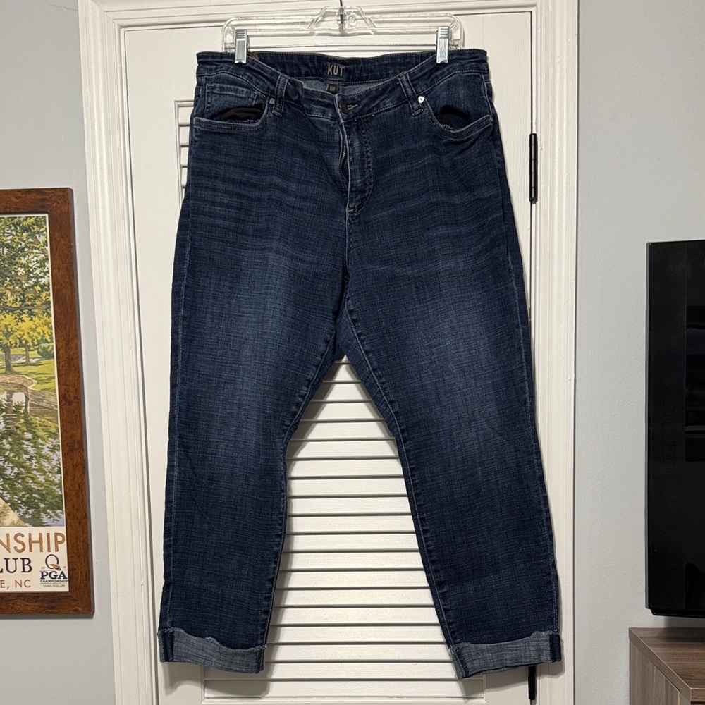 Kut from the Kloth Women’s Ankle Straight Boyfriend Jeans size 16W
